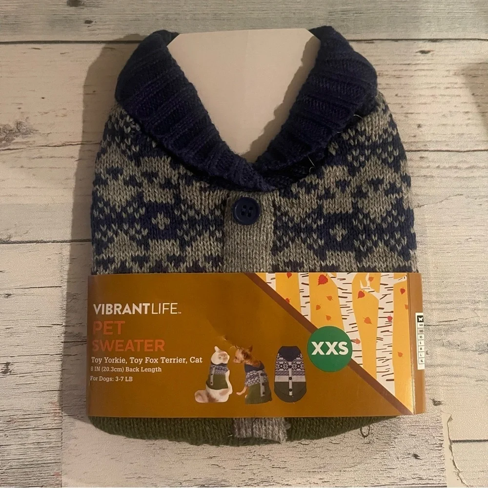 Vibrant Life Pet Sweater XXS NWT